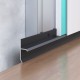 Flush-mounted shadow skirting board F1.2015 black anodized