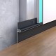 Flush-mounted shadow skirting board F1.50 black anodised